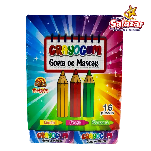 [TIN0022] CRAYOGUM  GOMA DE MASCAR TINAJITA -D.240G.- "C/30/16"