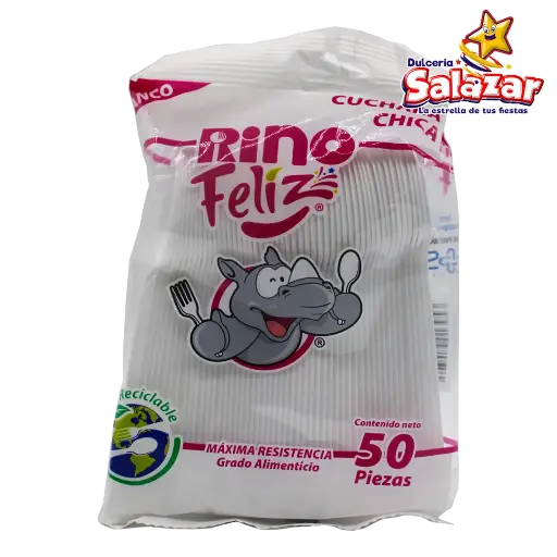 [AYA0042] CUCHARA RINO CHICA BLANCA -B.50PZA- "C/60/50"