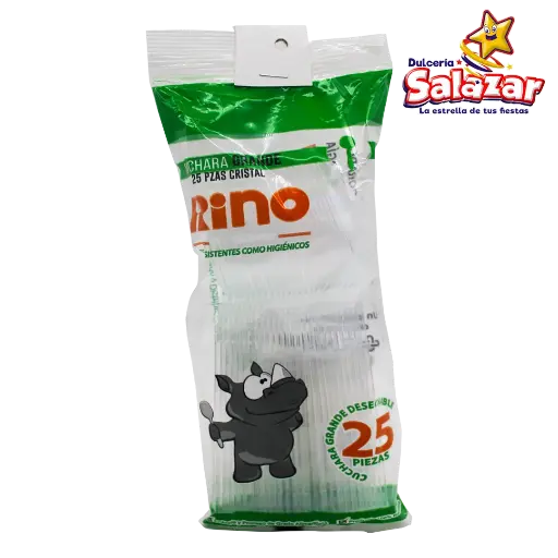 [AYA0050] CUCHARA RINO GRANDE CRISTAL -B.25PZA-"C/40/25"