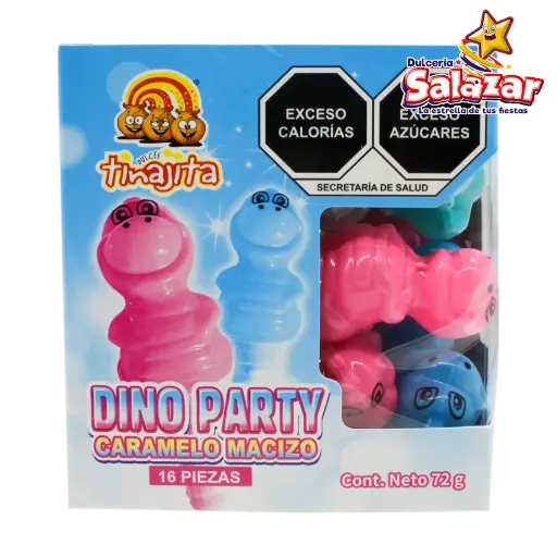 [TIN0070] CARAMELO DINO PARTY TINAJITA -D.72G- "C/30/16"