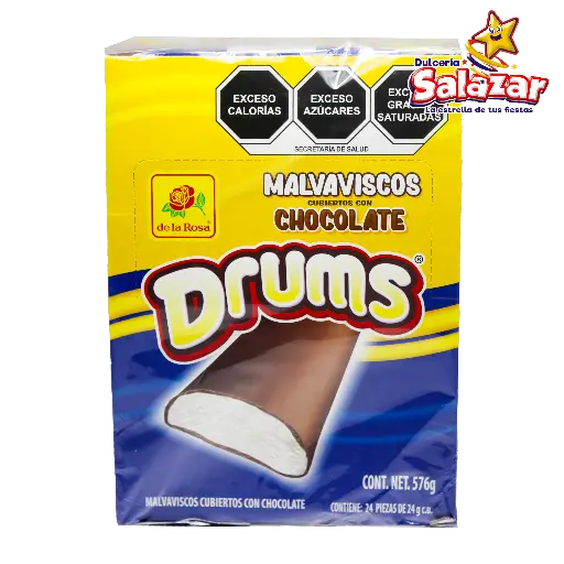 [ROS0013] MALVAVISCO DRUMS CON CHOCOLATE DLR. -D.576G- "C/12/24"