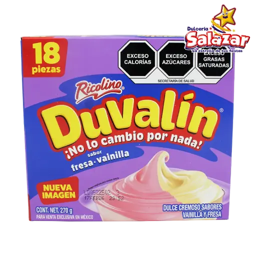 [RCO0021] DUVALIN VAINILLA FRESA RICOLINO -D.270G- "C/24/18"