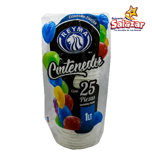 [REYM0007] ENVASE PLASTICO  1LT ENV1LTR REYMA -B.25PZA- "C/20/25"