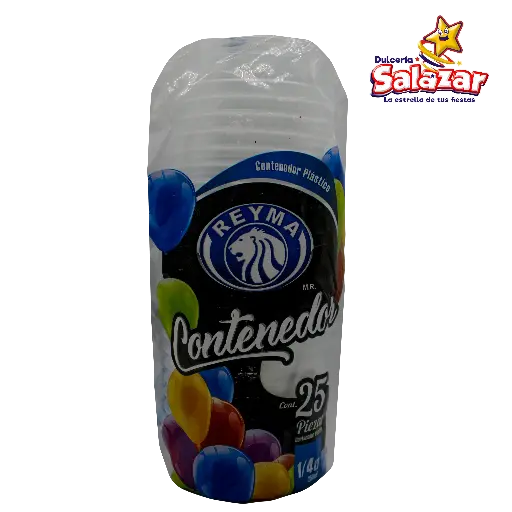 [REYM0077] ENVASE PLASTICO 8.45OZ (250ML) ENV1/4LTR -B.25PZA- "C/20/25"
