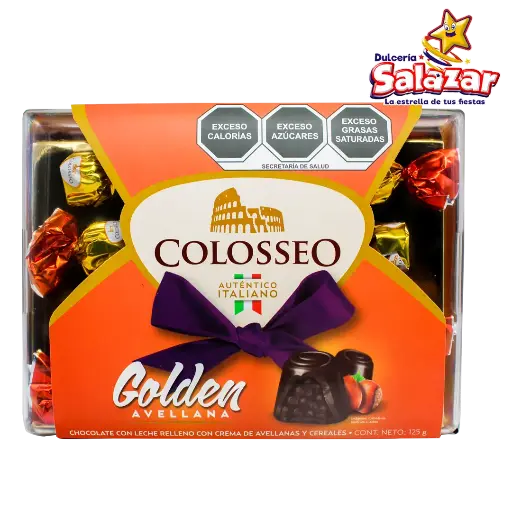 [ABA0170] ESTUCHE CHOCOLATE COLOSSEO GOLDEN -E.125G- "C/12/1"