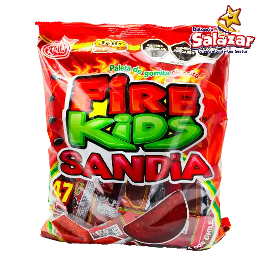 [KAR0074] PALETA FIRE KIDS SANDIA GOMA -B.611G- "C/18/47"
