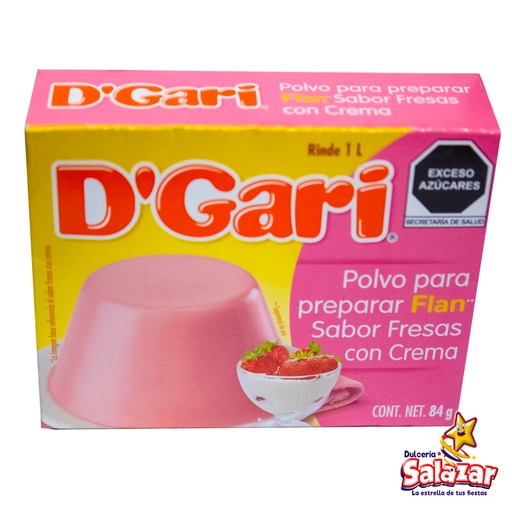 [DGA0035] FLAN D´GARI FRESAS CON CREMA -D.84G- "C/24/1"