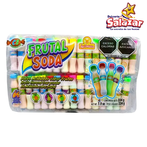 [DEL0278] FRUTAL SODA POLVO ACIDULADO DELICIAS -B.224G- "C/30/64"