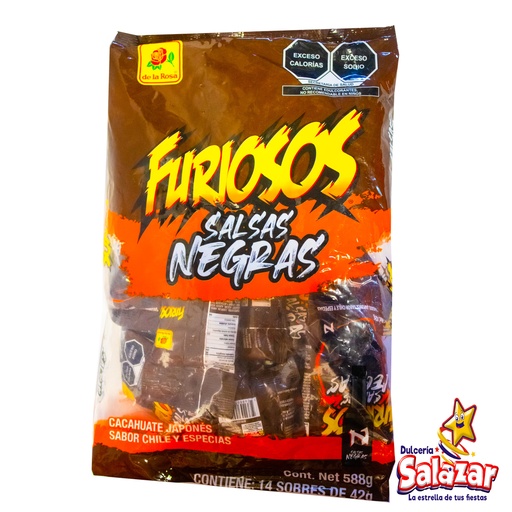 [ROS0553] CACAHUATE FURIOSOS SALSAS NEGRAS -B.588GR- "C/16/14/42"