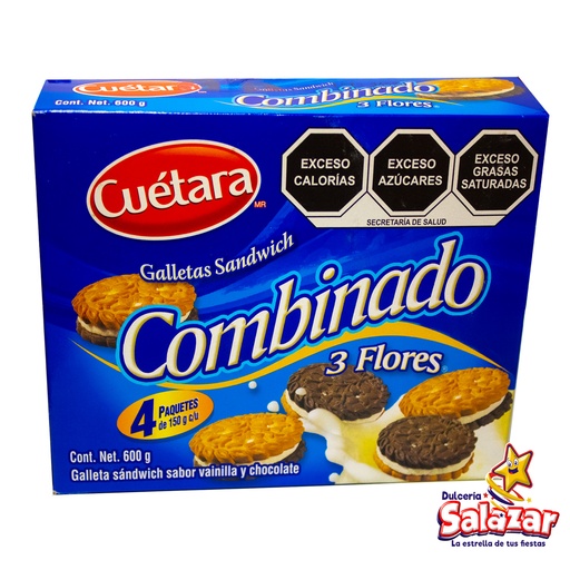[CUE0016] GALLETA 3 FLORES CUETARA -D.600G- "C/20/4"