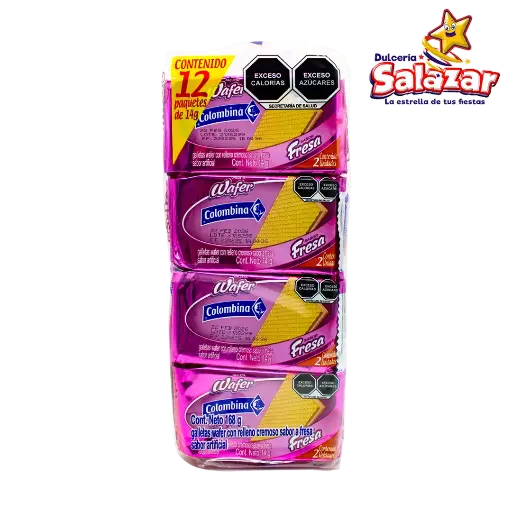 [COLO0011] GALLETA WAFER COLOMBINA FRESA -B.168G- "C/36/12"