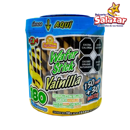 [DEL0187] GALLETA WAFER STICK VAINILLA DELICIAS -V.930G- "C/6/180"