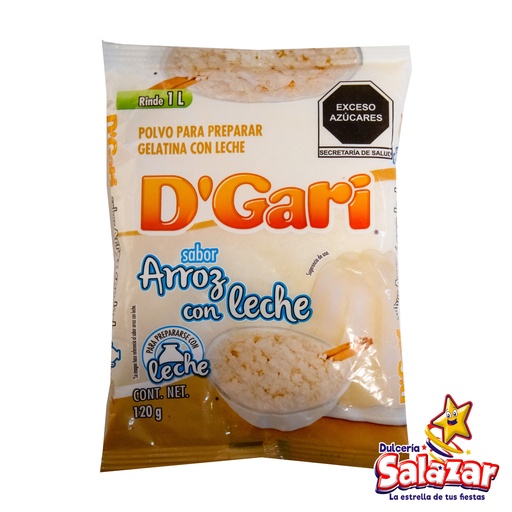 [DGA0013] GELATINA D'GARI ARROZ CON LECHE -B.120G- "C/50/1"