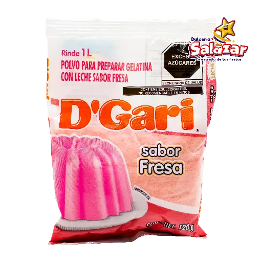 [DGA0017] GELATINA D'GARI FRESA LECHE -B.120G- "C/50/1"