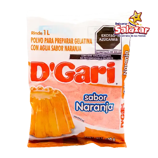 [DGA0007] GELATINA D'GARI NARANJA -B.120G- "C/50/1"