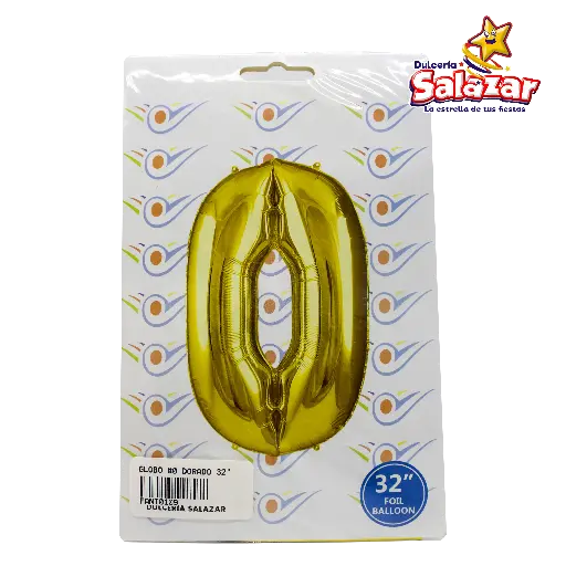[FANT0109] GLOBO #0 METALICO DORADO 32 FANTASIA 20 -B.1PZA-"C/1/1"