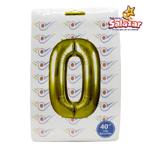 [FANT0043] GLOBO #0 METALICO DORADO 40 FANTASIA 2 -B.1PZA- "C/1/1"