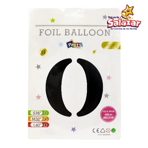 [FANT0150] GLOBO #0 METALICO NEGRO 32 FANTASIA 200 -B.1PZA-"C/1/1"