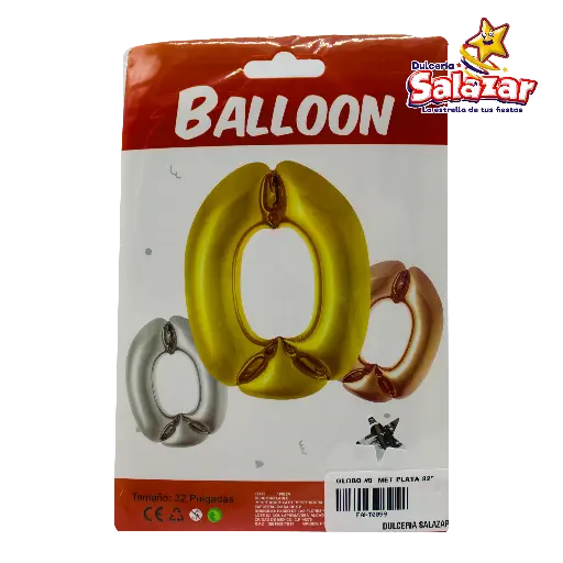 [FANT0099] GLOBO #0 METALICO PLATA 32 FANTASIA 200 -B.1PZA-"C/1/1"