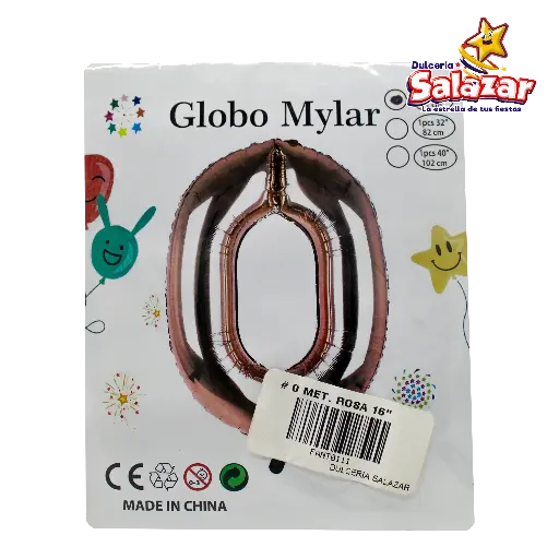 [FANT0111] GLOBO #0 METALICO ROSA 16 FANTASIA 200 -B.1PZA-"C/1/1"
