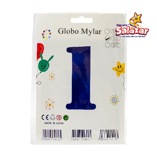 [FANT0156] GLOBO #1 METALICO AZUL 32 FANTASIA 2000 -B.1PZA-"C/1/1"