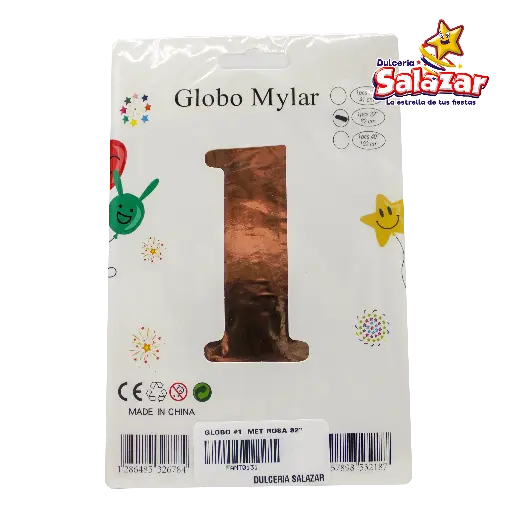 [FANT0131] GLOBO #1 METALICO ROSA 32 FANTASIA 2000 -B.1PZA-"C/1/1"