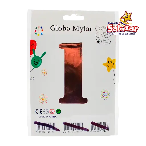 [FANT0045] GLOBO #1 METALICO ROSA 40 FANTASIA 2000 -B.1PZA- "C/1/1"