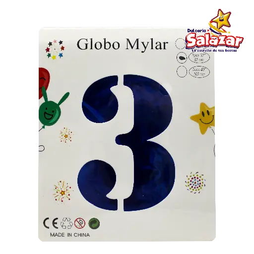 [FANT0155] GLOBO #3 METALICO AZUL 32 FANTASIA 2000 -B.1PZA-"C/1/1"