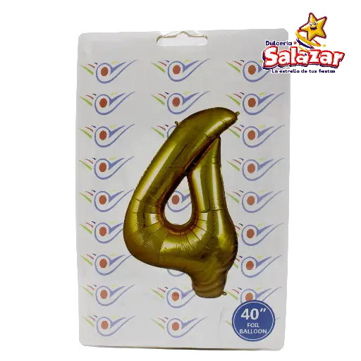 [FANT0055] GLOBO #4 METALICO DORADO 40 FANTASIA 20 -B.1PZA- "C/1/1"