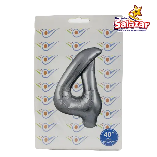 [FANT0053] GLOBO #4 METALICO PLATA 40 FANTASIA 200 -B.1PZA- "C/1/1"