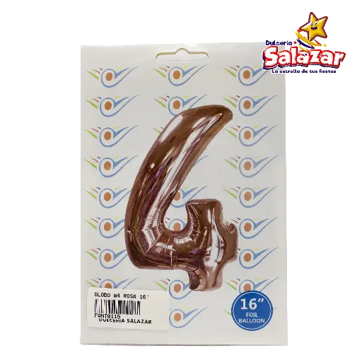 [FANT0115] GLOBO #4 METALICO ROSA 16 FANTASIA 200 -B.1PZA-"C/1/1"