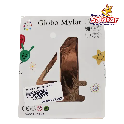 [FANT0123] GLOBO #4 METALICO ROSA 32 FANTASIA 2000 -B.1PZA-"C/1/1"