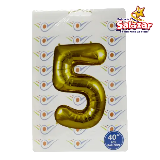 [FANT0058] GLOBO #5 METALICO DORADO 40 FANTASIA 20 -B.1PZA- "C/1/1"