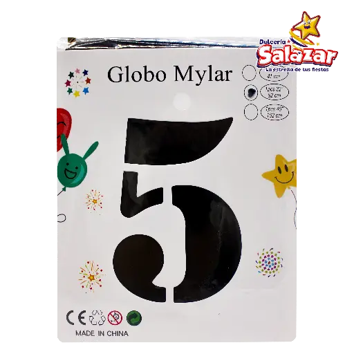[FANT0149] GLOBO #5 METALICO NEGRO 32 FANTASIA 200 -B.1PZA-"C/1/1"
