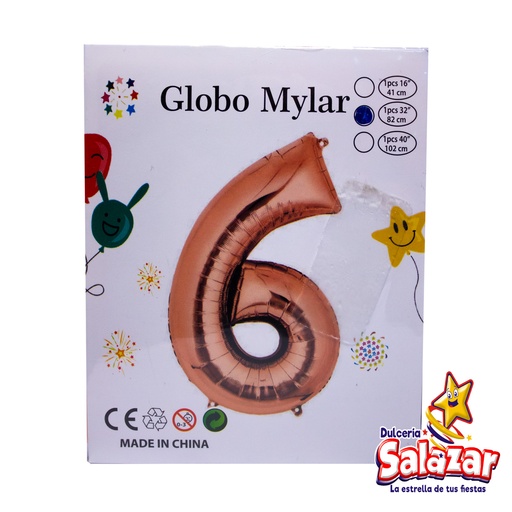 [FANT0124] GLOBO #6 METALICO ROSA 32 FANTASIA 2000 -B.1PZA-"C/1/1"