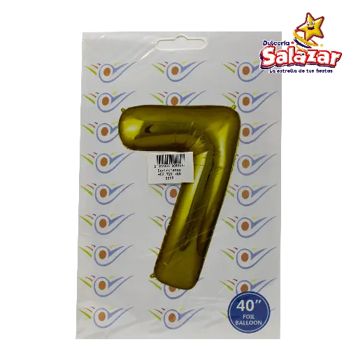 [FANT0064] GLOBO #7 METALICO DORADO 40 FANTASIA 20 -B.1PZA- "C/1/1"