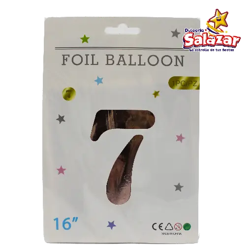 [FANT0118] GLOBO #7 METALICO ROSA 16  FANTASIA 200 -B.1PZA-"C/1/1"
