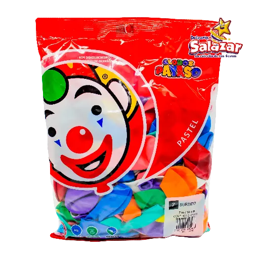 [SEL0004] GLOBO #7 SURTIDO PAYASO -B.100P-  "C/50/ 100"