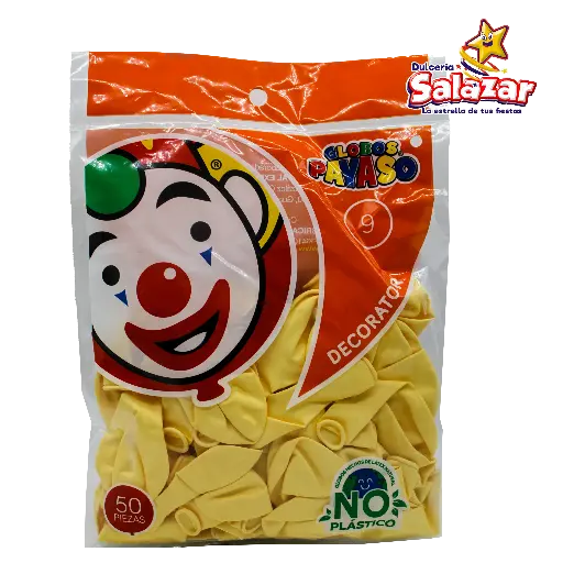 [SEL0659] GLOBO #9 DEC. MARFIL PAYASO -B.50P- "C/100/50"