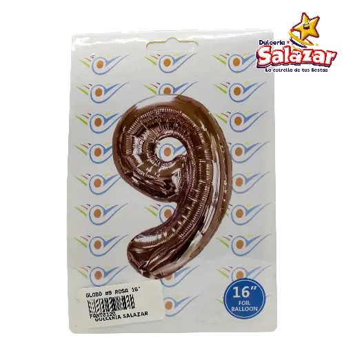 [FANT0120] GLOBO #9 METALICO ROSA 16  FANTASIA 200 -B.1PZA-"C/1/1"