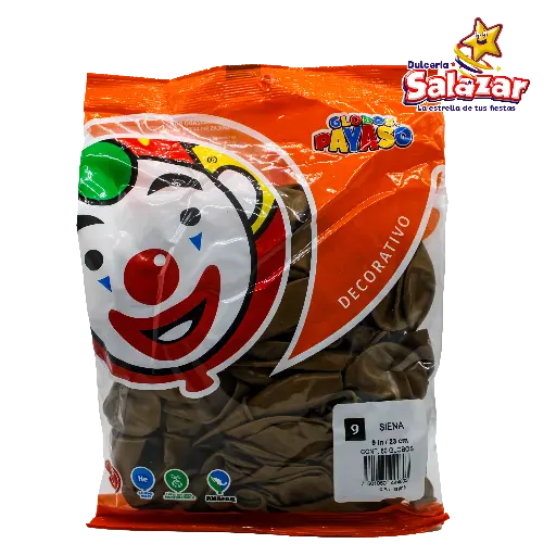 [SEL0010] GLOBO #9 SIENA PAYASO -B.50P- "C/100/50"