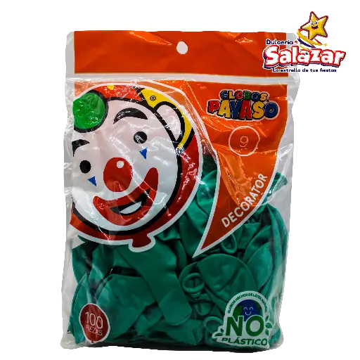 [SEL0029] GLOBO #9 VERDE JADE -B.100P- "C/50/100"