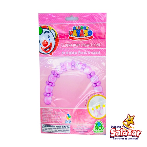 [SEL0495] GLOBO LINKING  BABY SHOWER NIÑA -E.1PZA- "C/10/64"