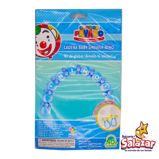 [SEL0496] GLOBO LINKING BABY SHOWER NIÑO -E.1PZA- "C/10/64"