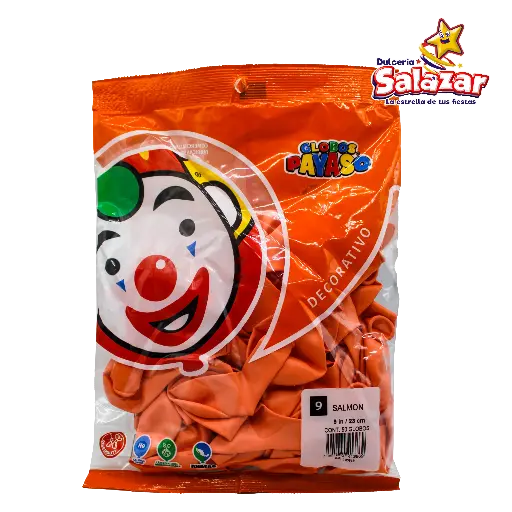 [SEL0667] GLOBO#9 SALMON PAYASO -B.50P- "C/100/50"