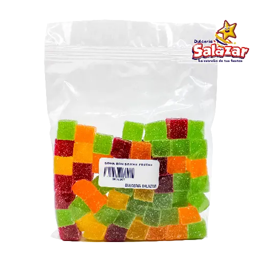 [BRI0003] GOMA BON BRICKS FRUTAS -B.250G- "C/10/1"