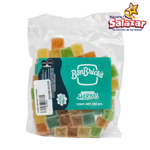 [BRI0006] GOMA BON BRICKS HIERBAS -B.250G- "C/10/1"