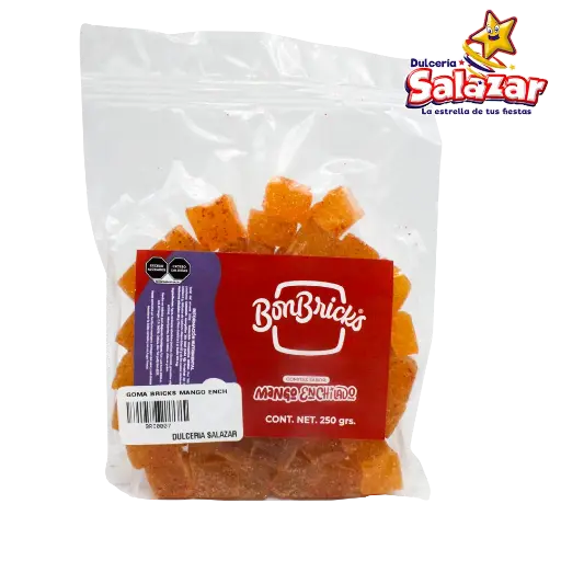 [BRI0007] GOMA BON BRICKS MANGO ENCHILADO -B.250G- "C/10/1"