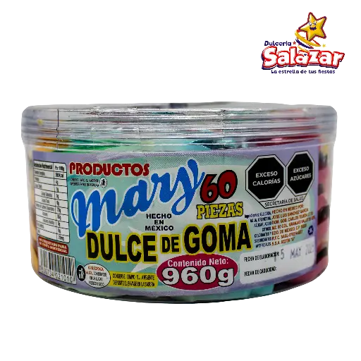 [MAP0001] GOMA DIFERENTES MODELOS "MARY" 60 PZA -E.420G- "C/20/60"