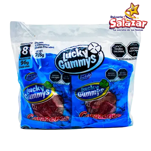 [CHE0026] GOMA LUCKY CORAZONES 96GR -B.768G- "C/12/8"